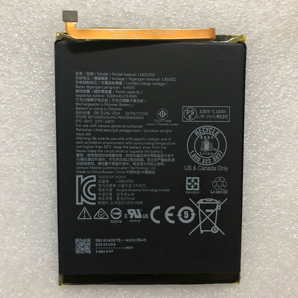 Batería para L12L4A02-4INR19/lenovo-L18D1P33